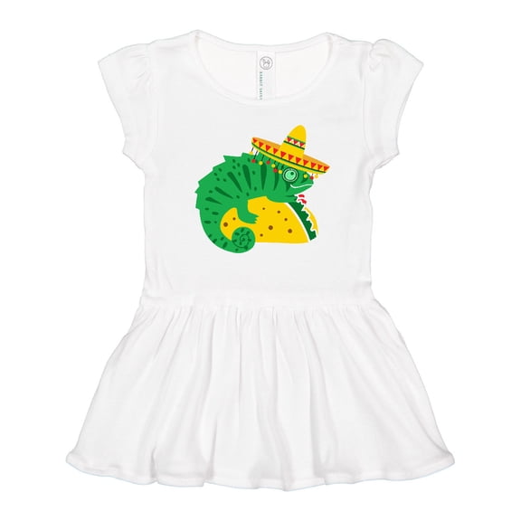 Inktastic Taco Chameleon Girls Toddler Dress