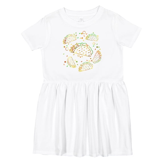Inktastic Taco Party Girls Toddler Dress