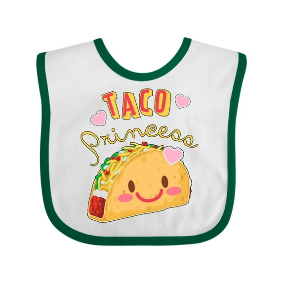 Inktastic Taco Princess- Cute Taco Boys or Girls Baby Bib