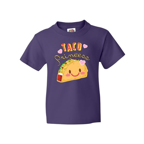 Inktastic Taco Princess- Cute Taco Youth T-Shirt