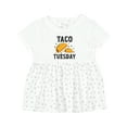 thumbnail image 1 of Inktastic Taco Tuesday Girls Baby Dress, 1 of 5