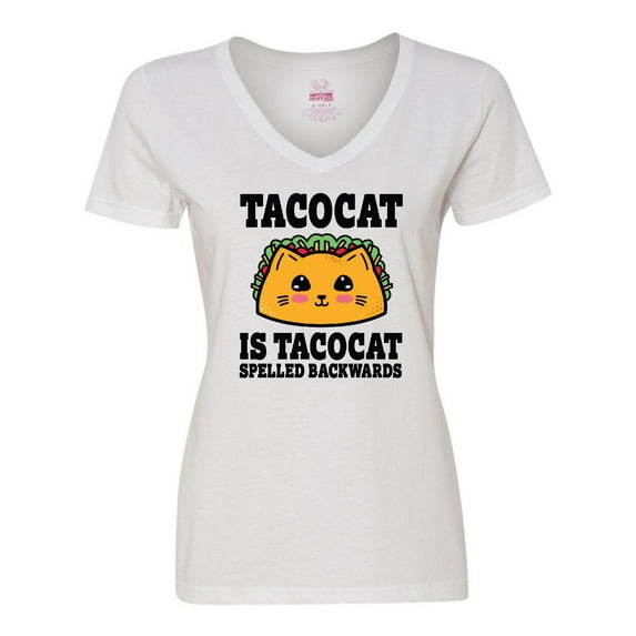 Inktastic Tacocat is Tacocat Spelled Backwards Cinco De Mayo Women's V-Neck T-Shirt