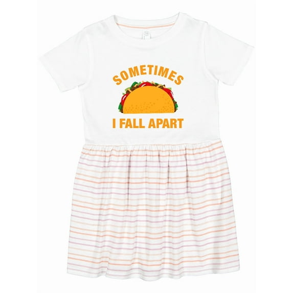 Inktastic Tacos Fall Apart Girls Toddler Dress