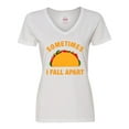 thumbnail image 1 of Inktastic Tacos Fall Apart Women's V-Neck T-Shirt, 1 of 5