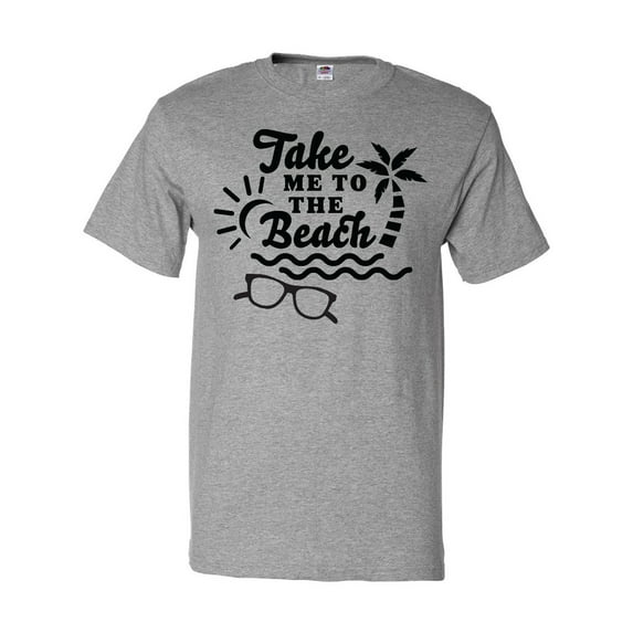 Inktastic Take Me to the Beach with Sunglasses and Palm Trees T-Shirt