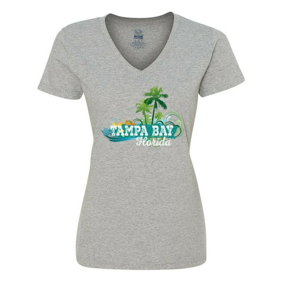 Inktastic Tampa Bay Florida Beach Trip Women's V-Neck T-Shirt