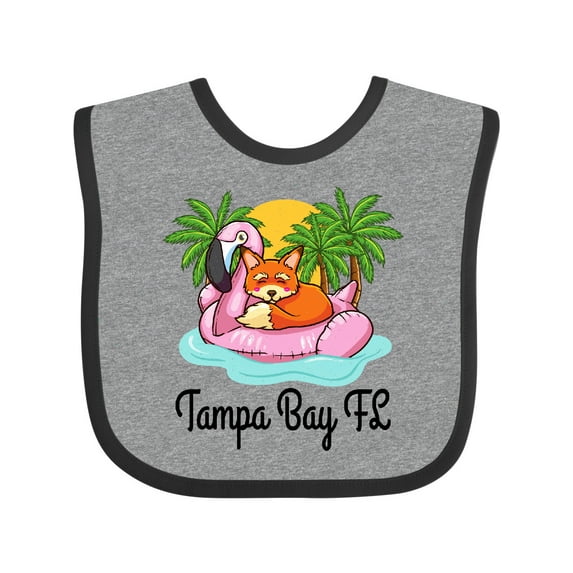 Inktastic Tampa Bay Florida Flamingo Girls Baby Bib