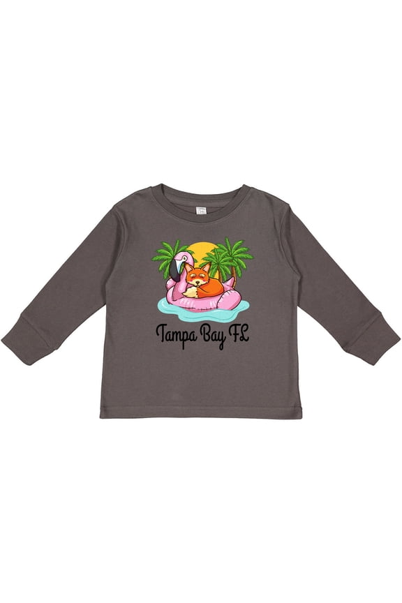 Tampa Bay Florida Flamingo Girls Long Sleeve Toddler T-Shirt