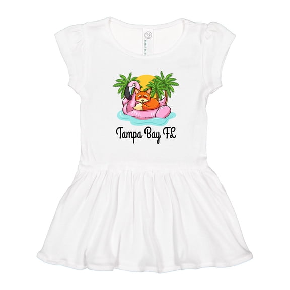 Inktastic Tampa Bay Florida Flamingo Girls Toddler Dress