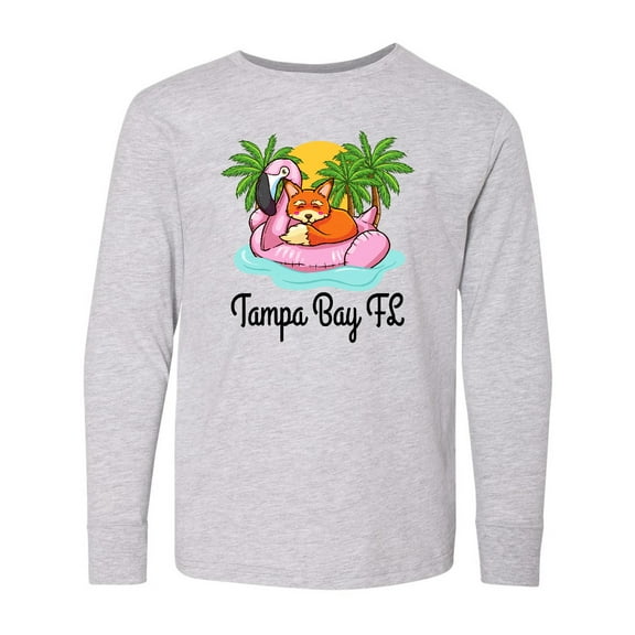 Inktastic Tampa Bay Florida Flamingo Long Sleeve Youth T-Shirt