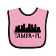 thumbnail image 1 of Inktastic Tampa Florida City Skyline Boys or Girls Baby Bib, 1 of 4