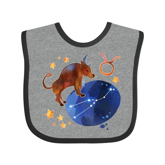 Inktastic Taurus Constellation Zodiac Sign Illustration Boys or Girls Baby Bib