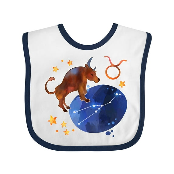 Inktastic Taurus Constellation Zodiac Sign Illustration Boys or Girls Baby Bib
