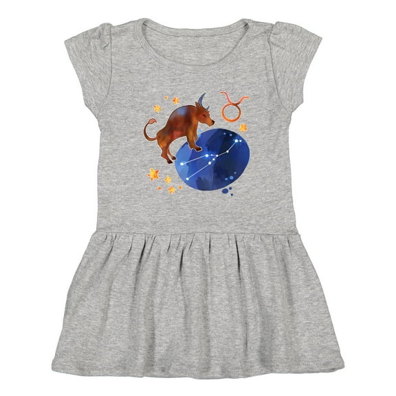Inktastic Taurus Constellation Zodiac Sign Illustration Girls Toddler Dress