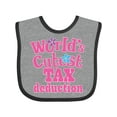 thumbnail image 1 of Inktastic Tax Deduction Worlds Cutest Girls Girls Baby Bib, 1 of 4