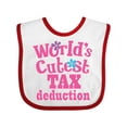 thumbnail image 1 of Inktastic Tax Deduction Worlds Cutest Girls Girls Baby Bib, 1 of 4