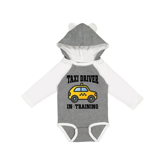 Inktastic Taxi Driver in Training Boys or Girls Long Sleeve Baby Bodysuit