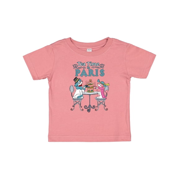 Inktastic Tea Time In Paris-Colorful French Poodles Boys or Girls Baby T-Shirt