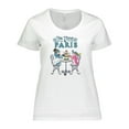thumbnail image 1 of Inktastic Tea Time In Paris-Colorful French Poodles Women's Plus Size T-Shirt, 1 of 5