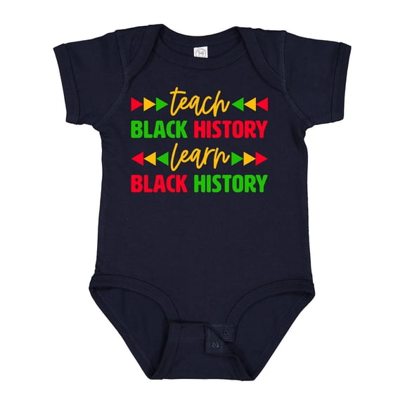 Inktastic Teach Black History, Learn Black History Boys or Girls Baby Bodysuit