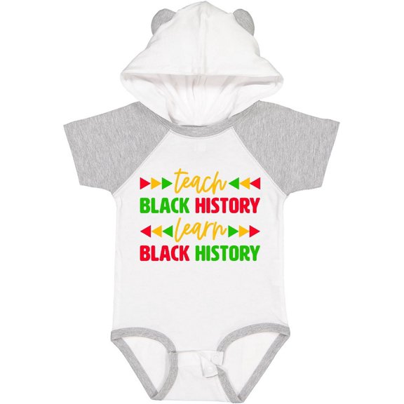 Inktastic Teach Black History, Learn Black History Boys or Girls Baby Bodysuit