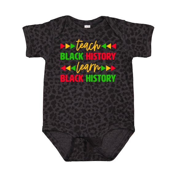 Inktastic Teach Black History, Learn Black History Boys or Girls Baby Bodysuit