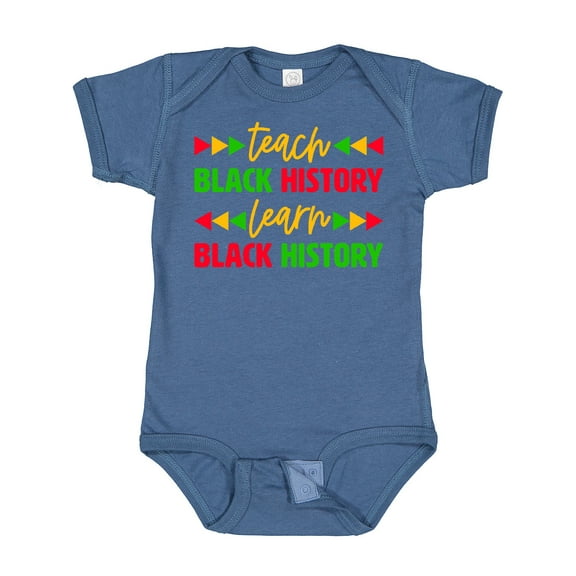 Inktastic Teach Black History, Learn Black History Boys or Girls Baby Bodysuit