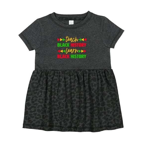 Inktastic Teach Black History, Learn Black History Girls Baby Dress