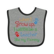 Inktastic Teacher Like Mommy Boys or Girls Baby Bib