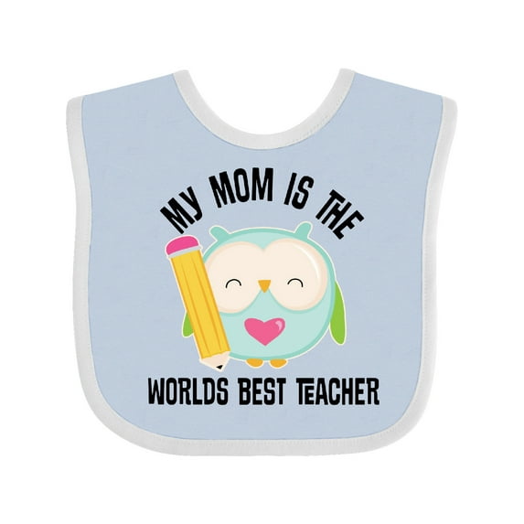 Inktastic Teacher Mom School Owl Girls Baby Bib