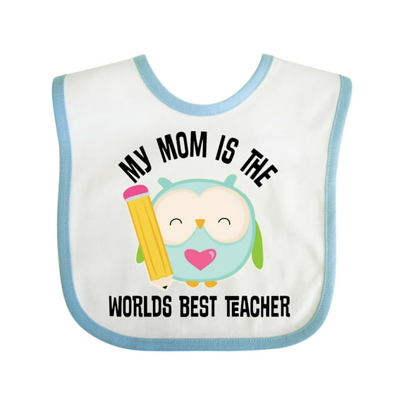 Inktastic Teacher Mom School Owl Girls Baby Bib