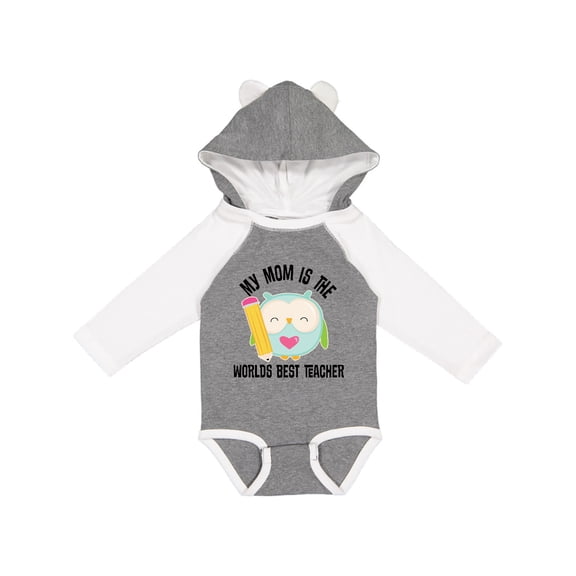 Inktastic Teacher Mom School Owl Girls Long Sleeve Baby Bodysuit