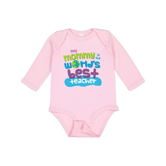 Inktastic Teacher Mommy Boys or Girls Long Sleeve Baby Bodysuit