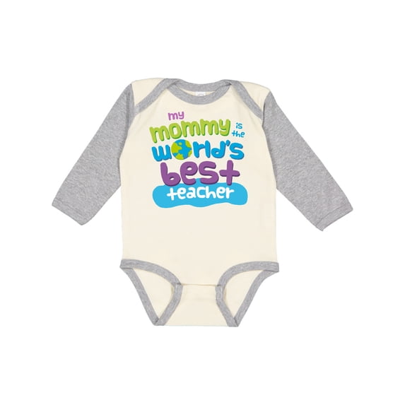 Inktastic Teacher Mommy Boys or Girls Long Sleeve Baby Bodysuit