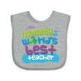 thumbnail image 1 of Inktastic Teacher Mommy Boys or Girls Baby Bib, 1 of 4