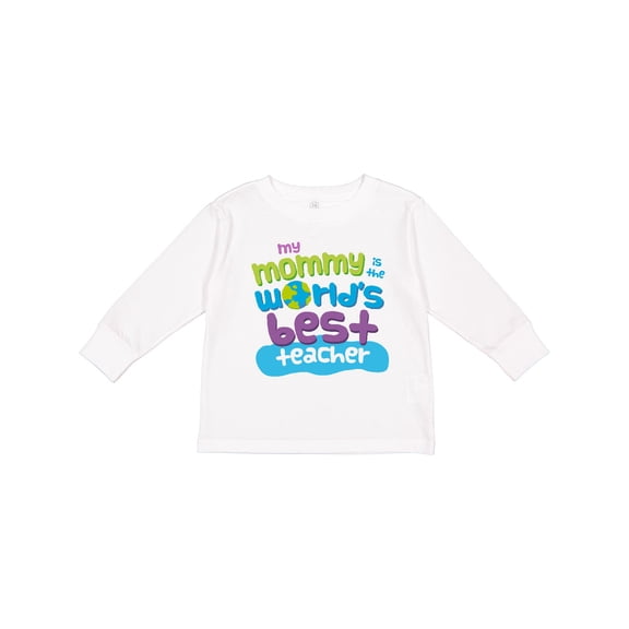 Inktastic Teacher Mommy for Son Boys or Girls Long Sleeve Toddler T-Shirt