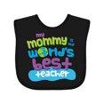 thumbnail image 1 of Inktastic Teacher Mommy for Son Boys or Girls Baby Bib, 1 of 4