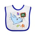 thumbnail image 1 of Inktastic Teacher Shark with School of Fish Boys or Girls Baby Bib, 1 of 4