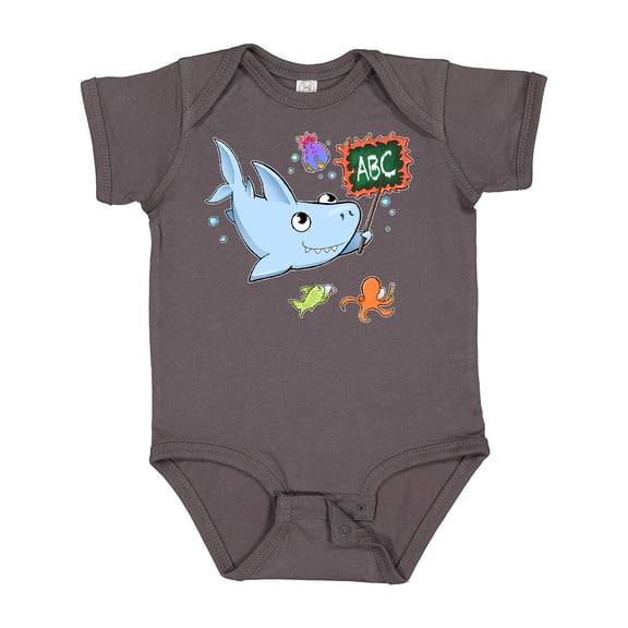 Inktastic Teacher Shark with School of Fish Boys or Girls Baby Bodysuit