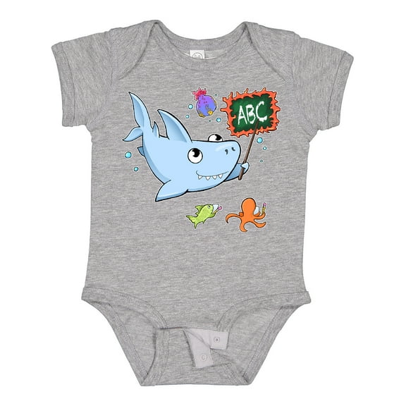 Inktastic Teacher Shark with School of Fish Boys or Girls Baby Bodysuit