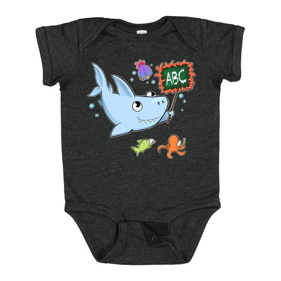 Inktastic Teacher Shark with School of Fish Boys or Girls Baby Bodysuit