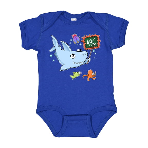 Inktastic Teacher Shark with School of Fish Boys or Girls Baby Bodysuit