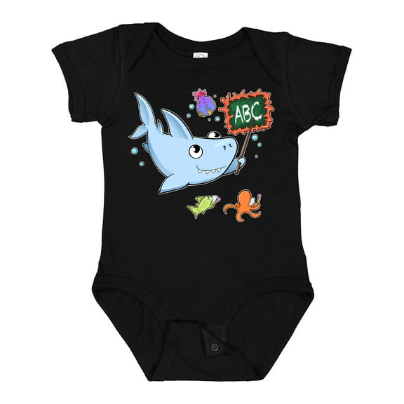 Inktastic Teacher Shark with School of Fish Boys or Girls Baby Bodysuit