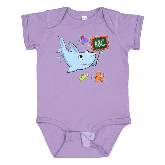 Inktastic Teacher Shark with School of Fish Boys or Girls Baby Bodysuit