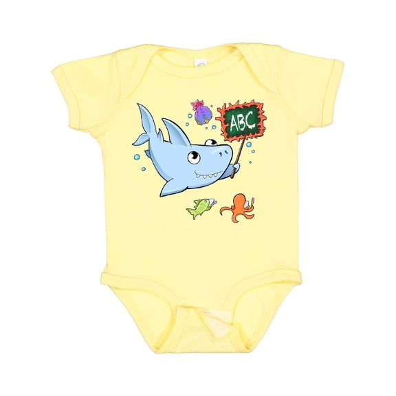 Inktastic Teacher Shark with School of Fish Boys or Girls Baby Bodysuit