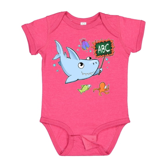Inktastic Teacher Shark with School of Fish Boys or Girls Baby Bodysuit
