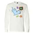 thumbnail image 1 of Inktastic Teacher Shark with School of Fish Long Sleeve T-Shirt, 1 of 5