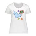 thumbnail image 1 of Inktastic Teacher Shark with School of Fish Women's Plus Size T-Shirt, 1 of 5