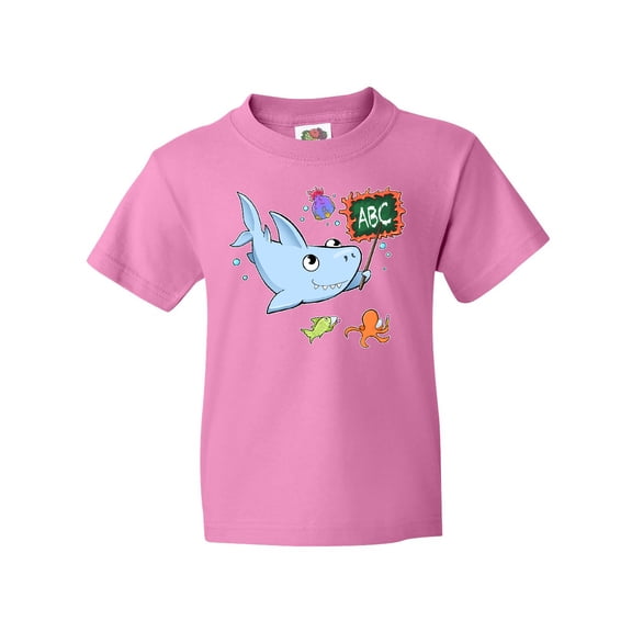 Inktastic Teacher Shark with School of Fish Youth T-Shirt