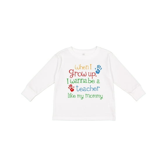 Inktastic Teacher like Mommy Boys or Girls Long Sleeve Toddler T-Shirt